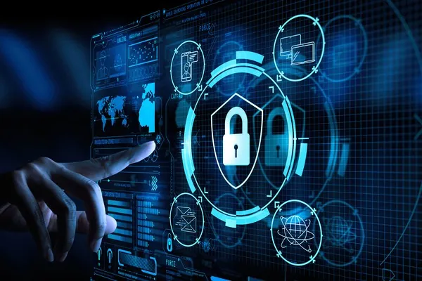 Biểu tượng bảo vệ dữ liệu cá nhân với khóa và lá chắn